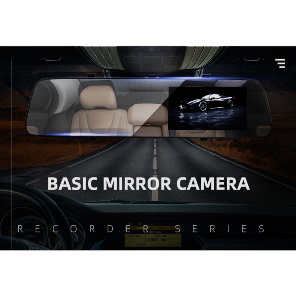 A5 4.5 Inch IPS Screen Full HD Car DVR Camera Auto Front Rearview Mirror Digital Video Recorder Camcorder black - Image 3