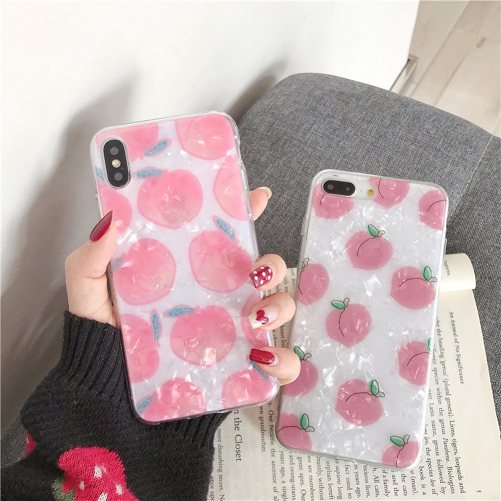 Women's Cute Multiple Peaches Mobile Phone Case Cover TPU Protection Shell small peaches_iPhone7plus/8plus - Image 3