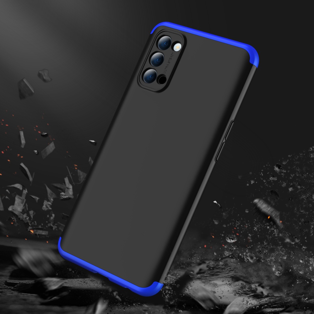 For OPPO Reno 4 /Reno Pro International Edition Mobile Phone Cover 360 Degree Full Protection Case Blue black blue - Image 3