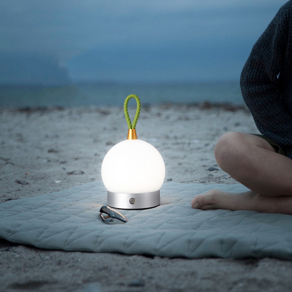 Portable Outdoor Camping Atmosphere Light Charging Table Lamp Bedroom Bedside Night Lights with Handle Orange - Image 2