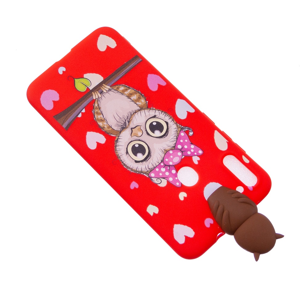 For Samsung A11 Soft TPU Back Cover 3D Cartoon Painting Mobile Phone Case Shell Red owl - Image 3