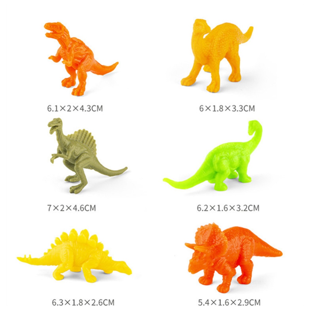 8pcs/set Dinosaur Wildlife Model Baby Puzzle Plastic Toys Mini Jungle Animal Toy Set As shown - Image 3