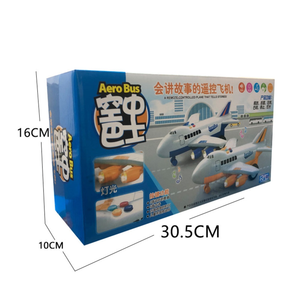 RC Four-channel Large Plane Story-telling Steering Wheel Remote Control for Kids Gift Random Color - Image 3