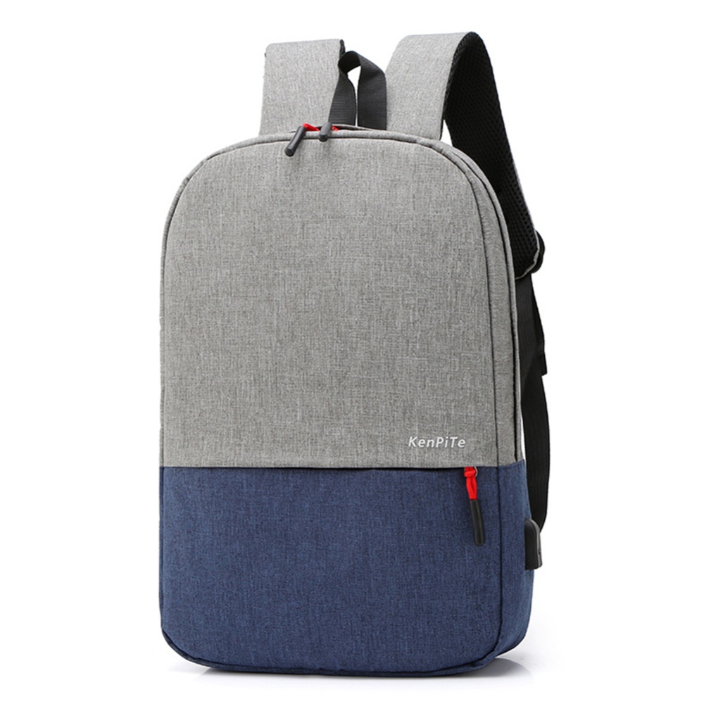 Outdoor Fashion Backpack Simple Nylon Light Weight Bag for Computer Organizer blue - Image 3