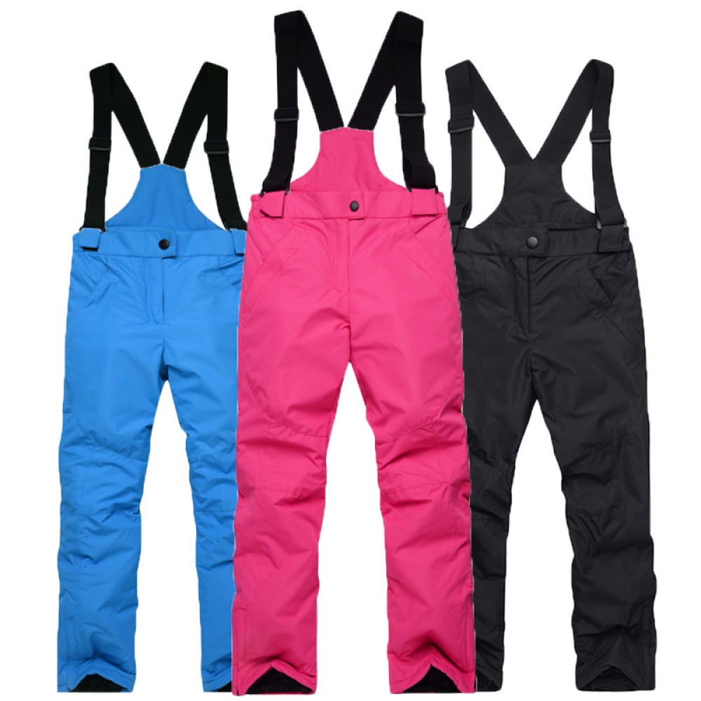 Thicken Windproof Warm Snow Children Trousers Winter Skiing and Snowboard Pants for Boys Girls Bright powder_S - Image 2