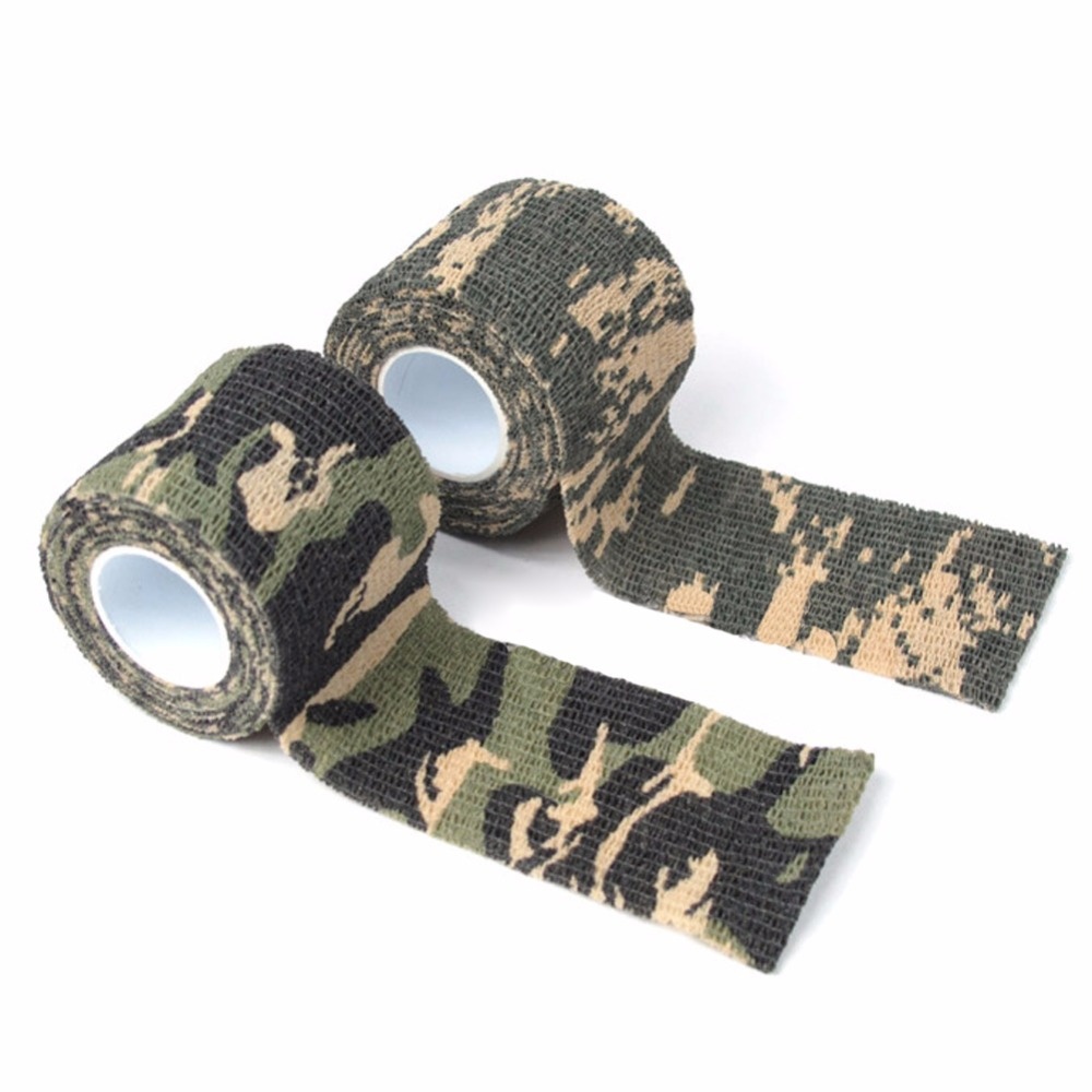 Self-Adhesive Extendable Camouflage Cloth Outdoor Hunting Tape Bandage Riding Bicycle Sticker Jungle camouflage - Image 2