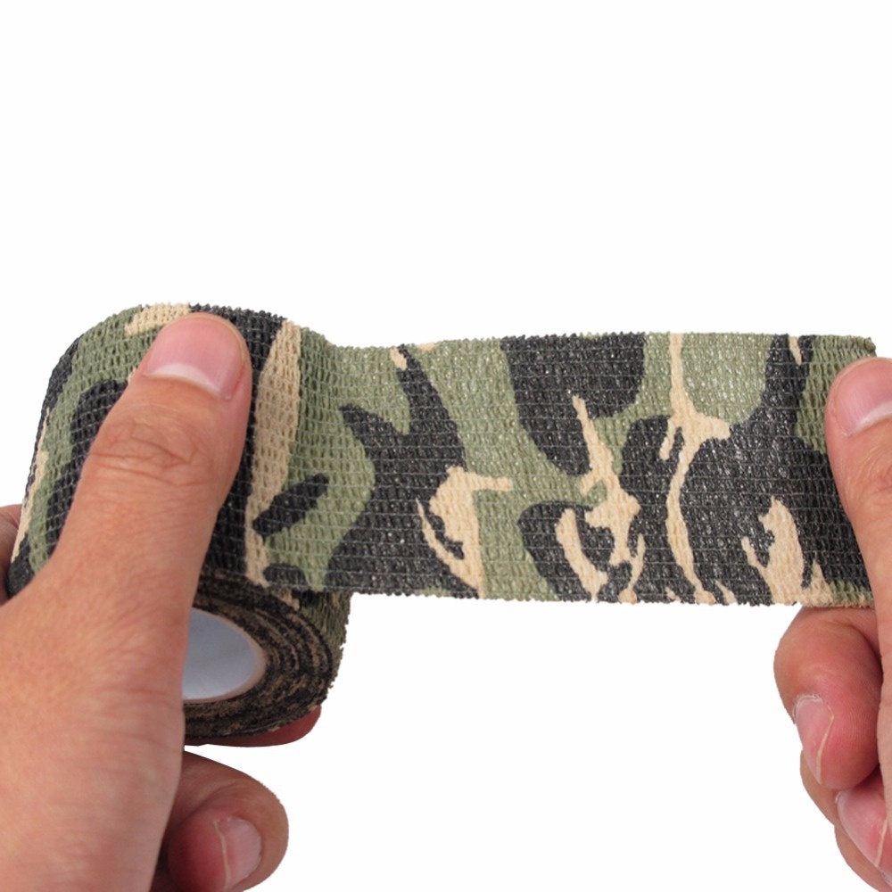 Self-Adhesive Extendable Camouflage Cloth Outdoor Hunting Tape Bandage Riding Bicycle Sticker Jungle camouflage - Image 3