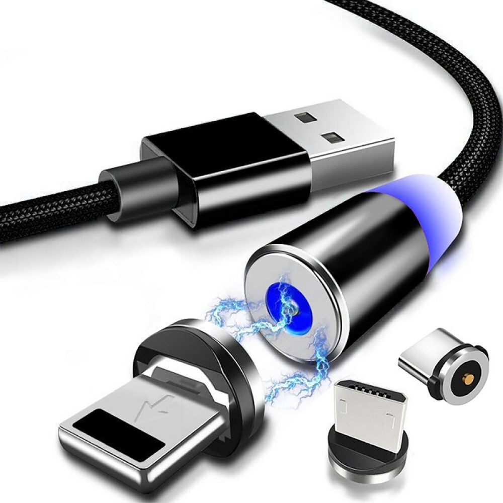 3-in-1 Aluminum Alloy Mobile Phone Magnetic Data Cable Super Multipurpose Adapter Compatible For Android Os Type-c TYPE-C - Image 3