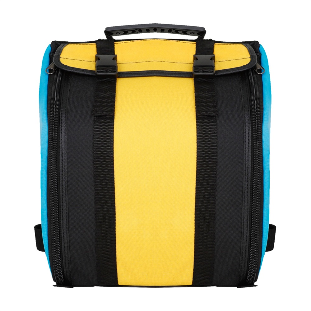 Oxford Cloth Accordion Backpack Portable Waterproof Padded Shoulder Bag Musical Instrument Storage Yellow+blue - Image 2