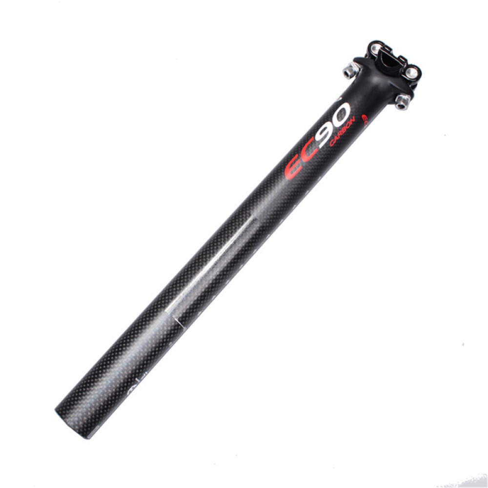 Ultra-light Full Carbon Fiber 27.2/30.8/ 31.6 Seat Tube Bicycle Connector Seatpost Rod black_27.2-350mm - Image 2