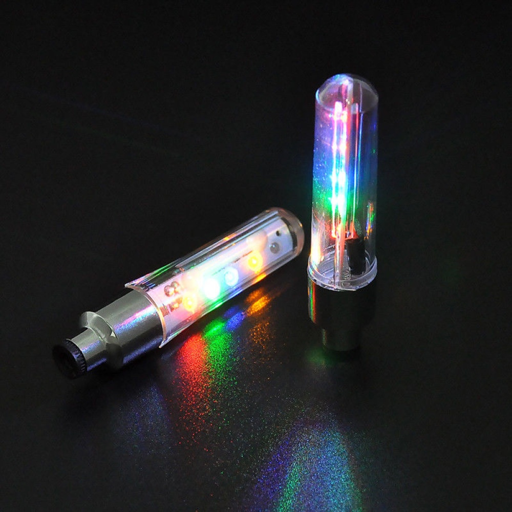 2Pcs 5 LED Bike Tire Valve Cap Light Bicycle Colorful Lamp Led Flash for 2 Tires - Image 3