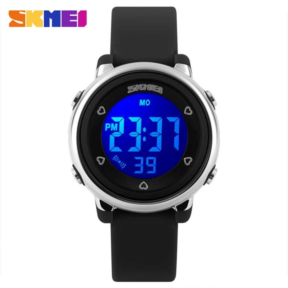 SKMEI Kids Digital Watch Fashion Led Waterproof Outdoor Multifunctional Electronic Children green - Image 2