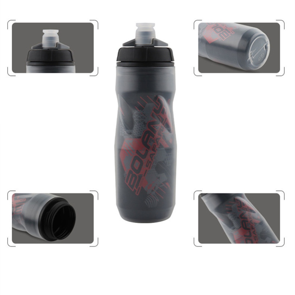 600ml Bike Cycling Water Bottle Heat - and ice-protected sports cup Equipment Mountain Outdoor black - Image 3