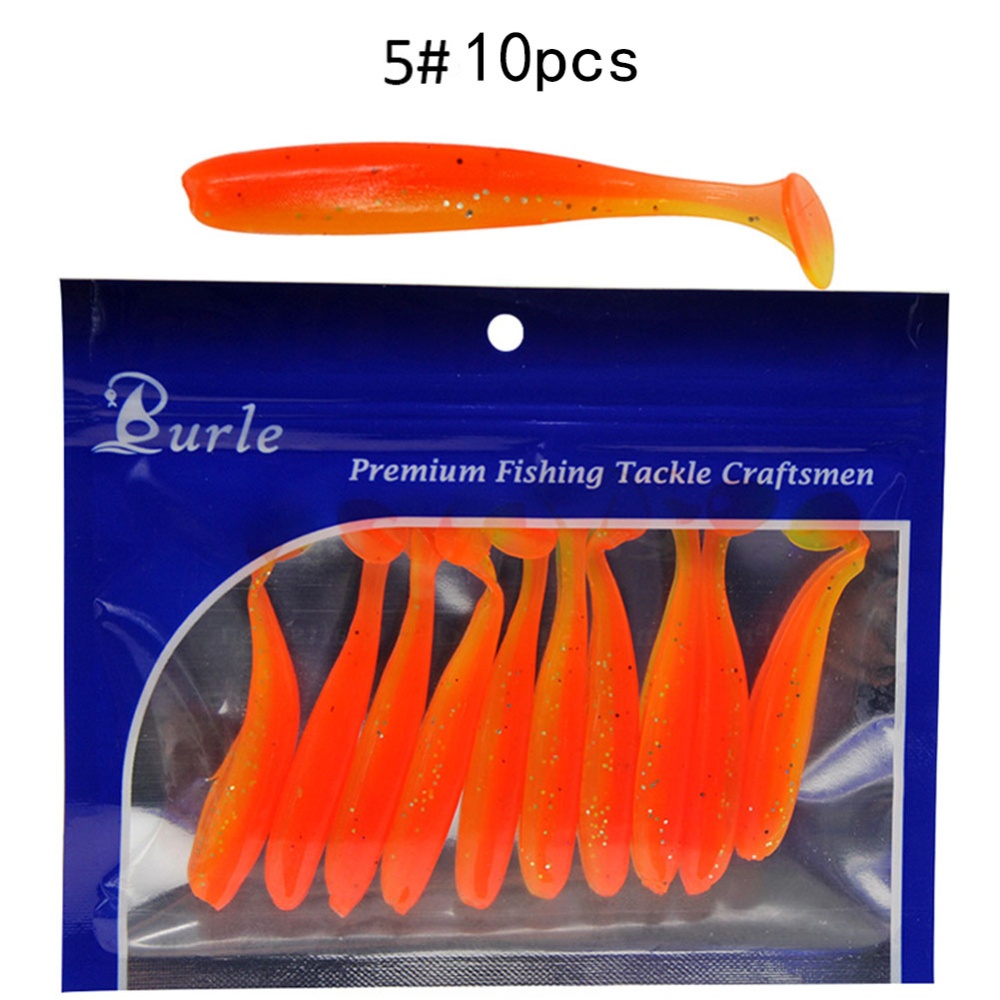 10pcs/Lot Soft Lures Silicone Bait For Fishing Sea Pvc Swimbait Wobblers Artificial Tackle 3#_7cm2g ten pcs - Image 3