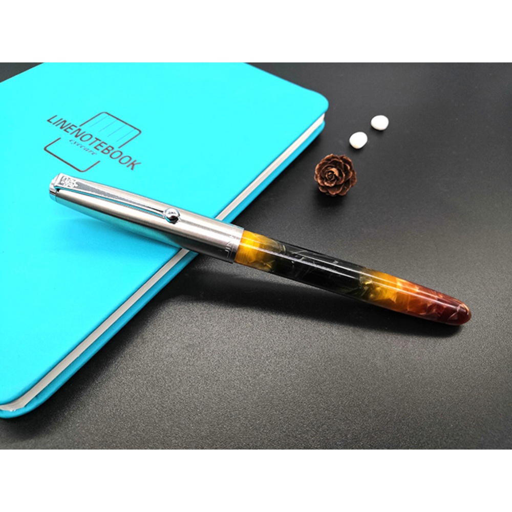 Acrylic Pen Classic Translucent Business Signature Student for School Office Brown acrylic_Bright tip 0.5MM-26 - Image 3