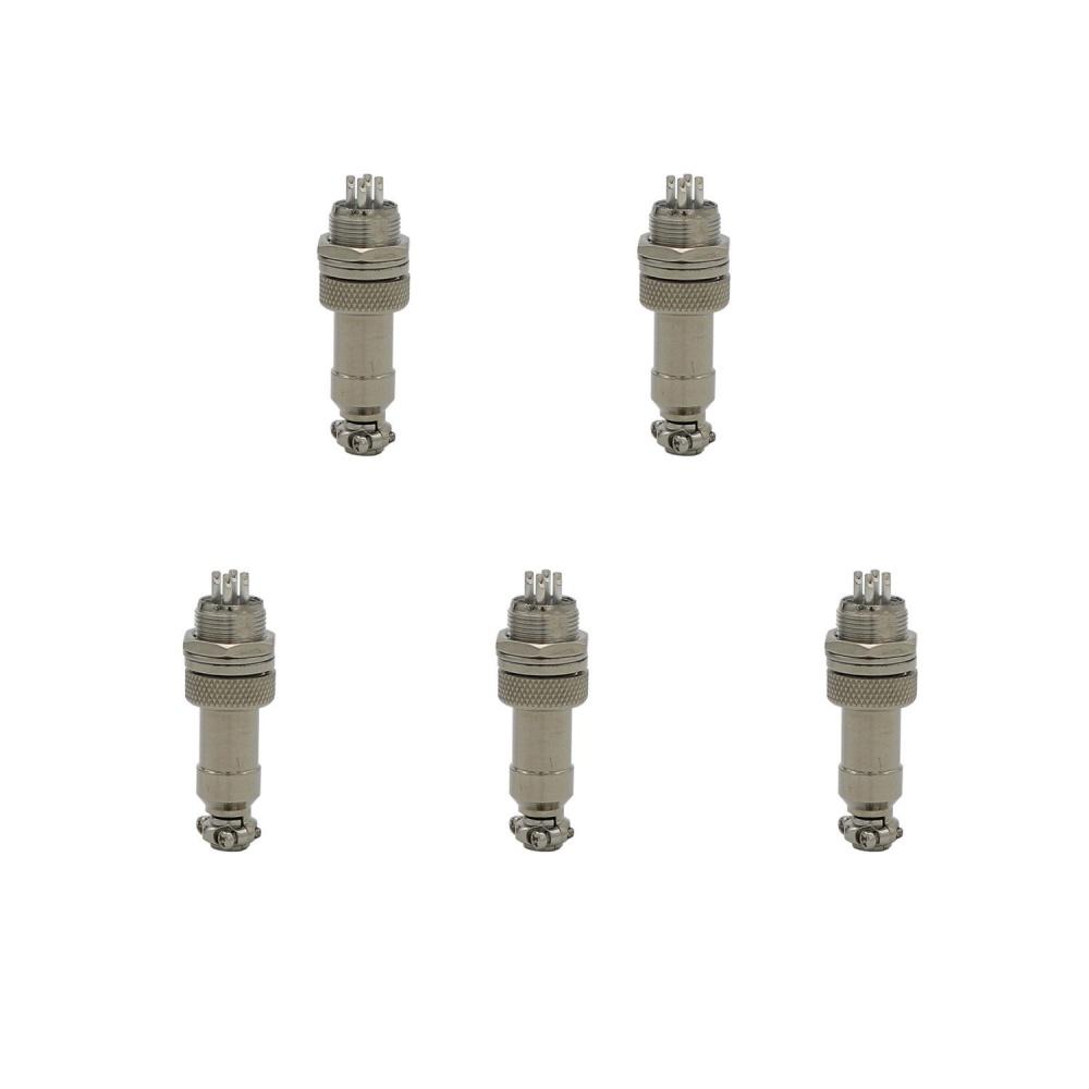 5Pair GX12mm 2-12Pin Female Male Connector Plug Socket Metal Aviation 4p - Image 3