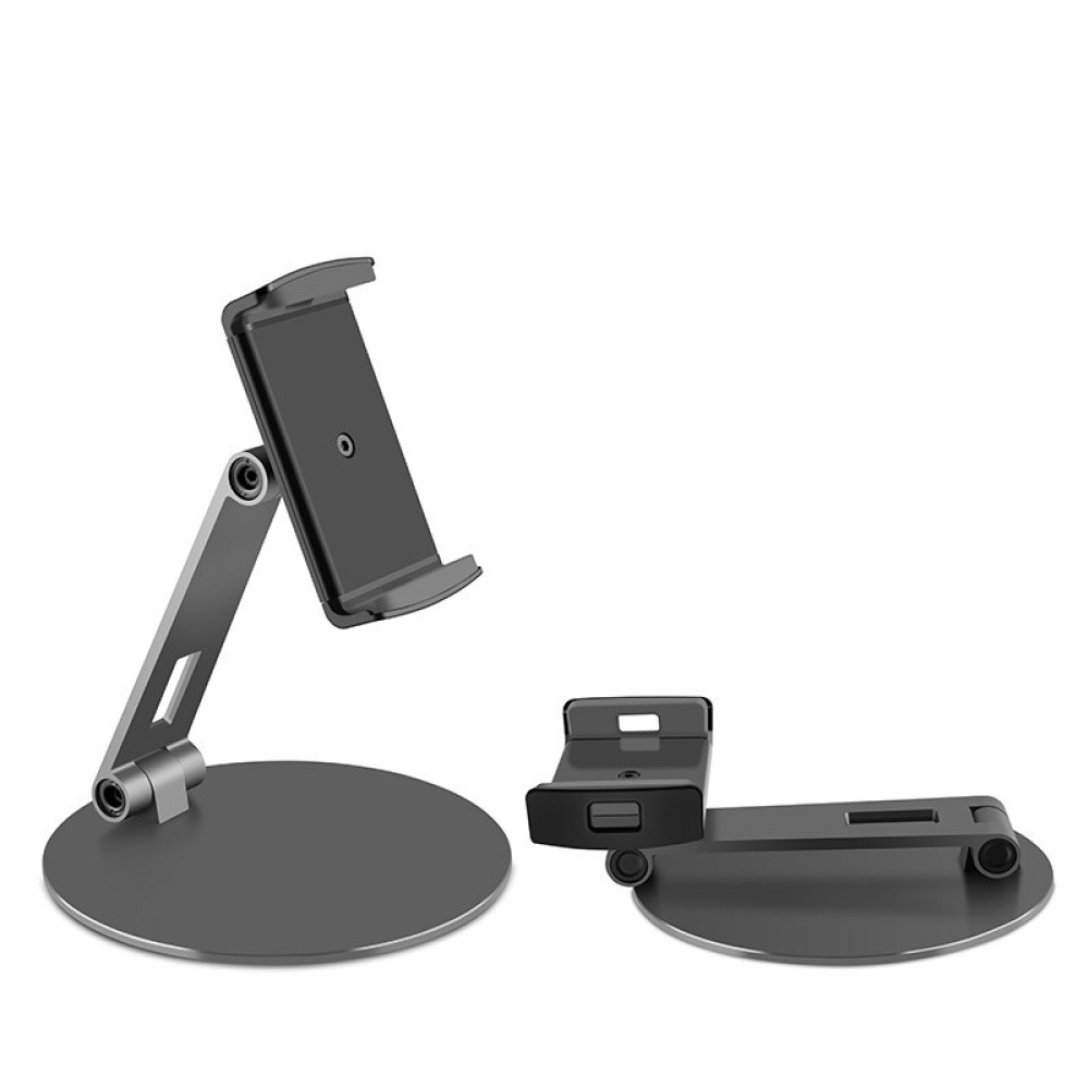 Mobile Phone Tablet Stand Desktop Aluminum Alloy Holder Adjustable Collapsible for 4-14 Inches Dark gray - Image 3