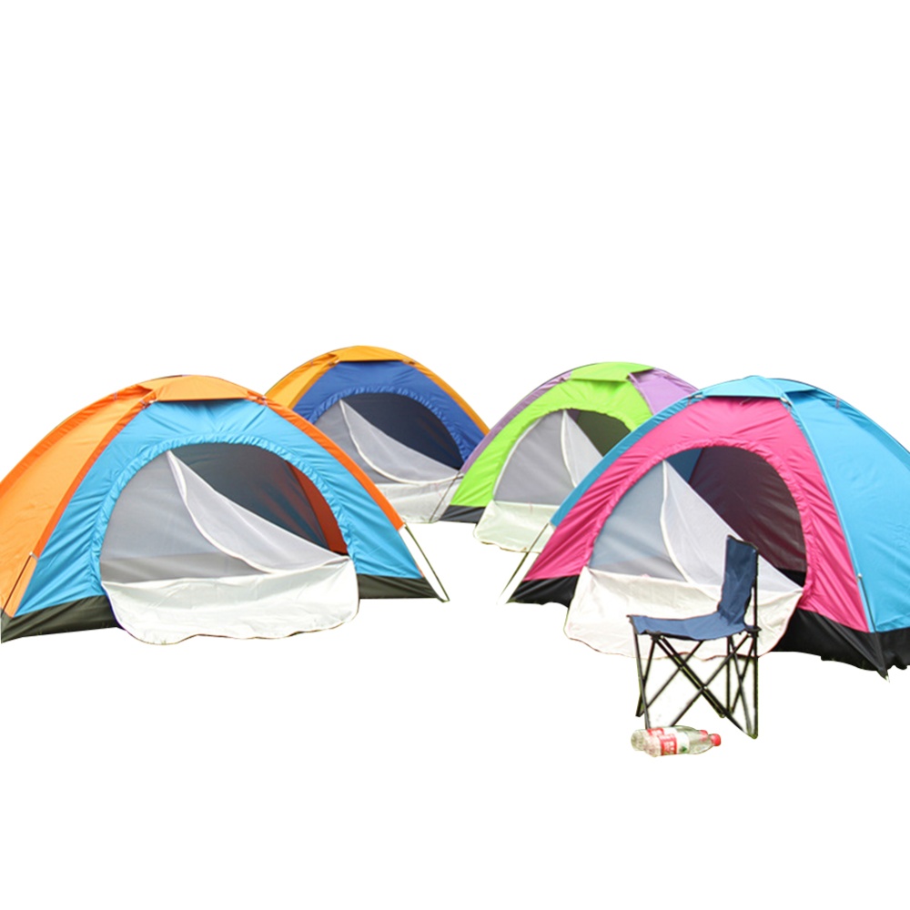 Outdoor Tent Waterproof Automatic Quick-opening Camping Double Layer for Travel Hiking Random Color_Single door - Image 2