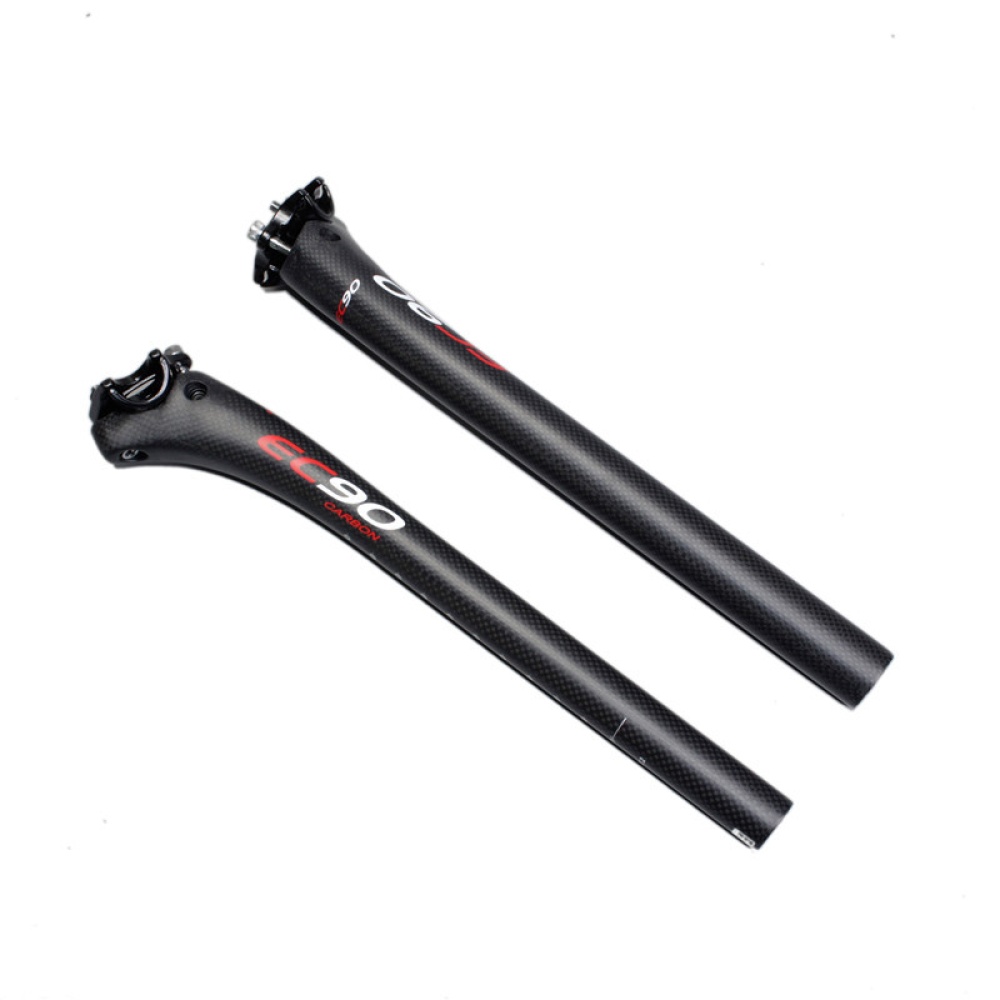 Full Carbon Fiber Ultra-light Seat Tube Bicycle Connector Seatpost Rod 25.4 27.2 30.8 31.6mm 3K 27.2-400mm_Matte - Image 2