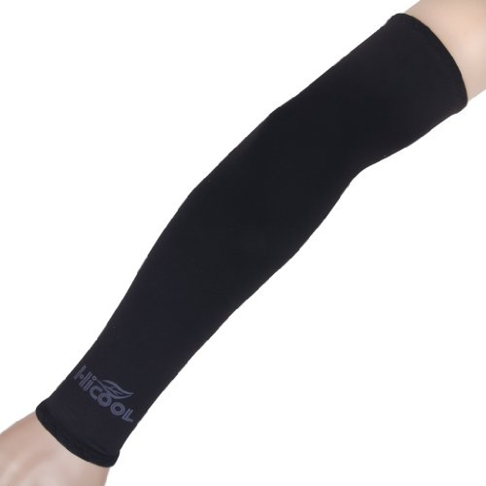 Bicycle Golf Basketball Sun Protection Arm Sleeve Cooler - Black - Image 2