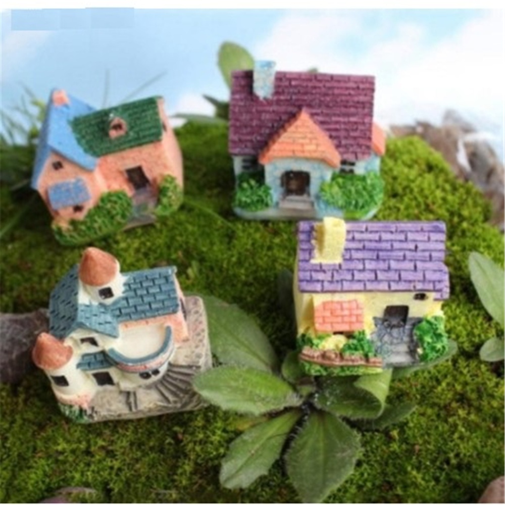 Resin Oranaments Miniature Landscape Decoration Fairy Tale Garden House Diy Craft Gift 1pcs - Image 3