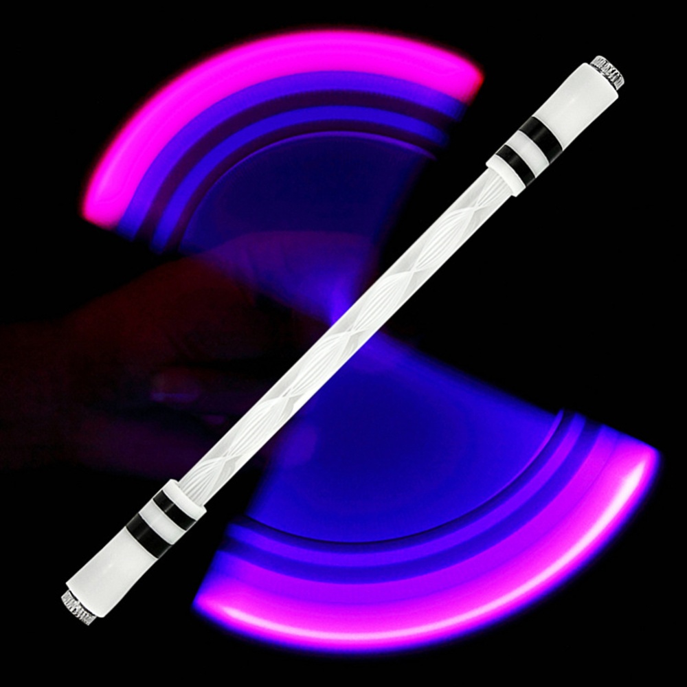 Children Colorful Special Illuminated Anti-fall Spinning Pen Rolling A15 white (lighting section) - Image 2