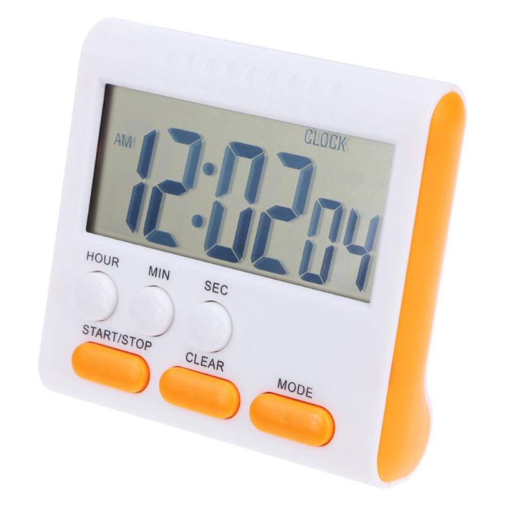 Magnetic Large LCD Digital Kitchen Timer with Loud Alarm Count Up& Down Clock to 24 Hours White + orange - Image 3