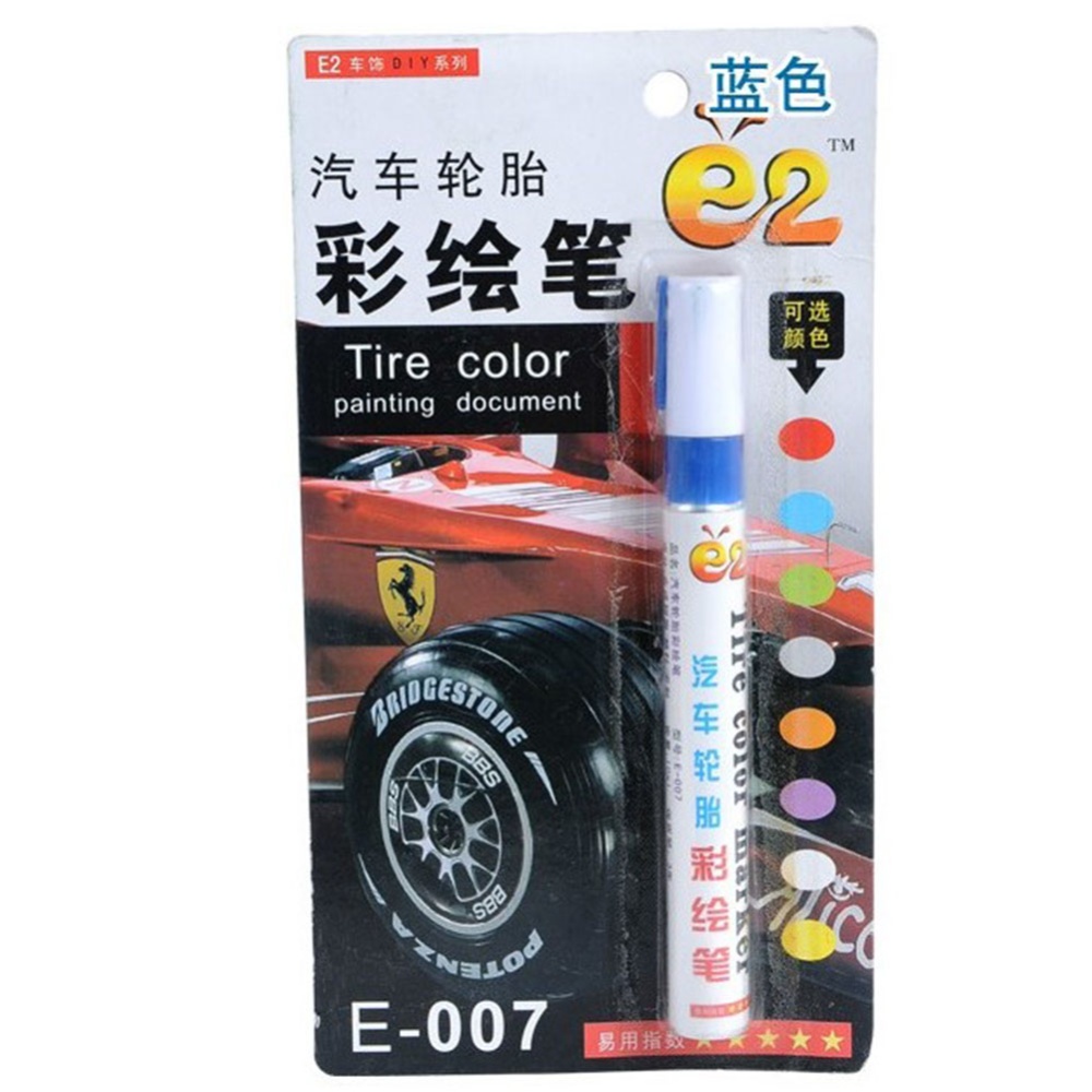 Tire Pen Colorful Styling Waterproof Car truck Tires Tread Metal Permanent Paint Markers blue - Image 2