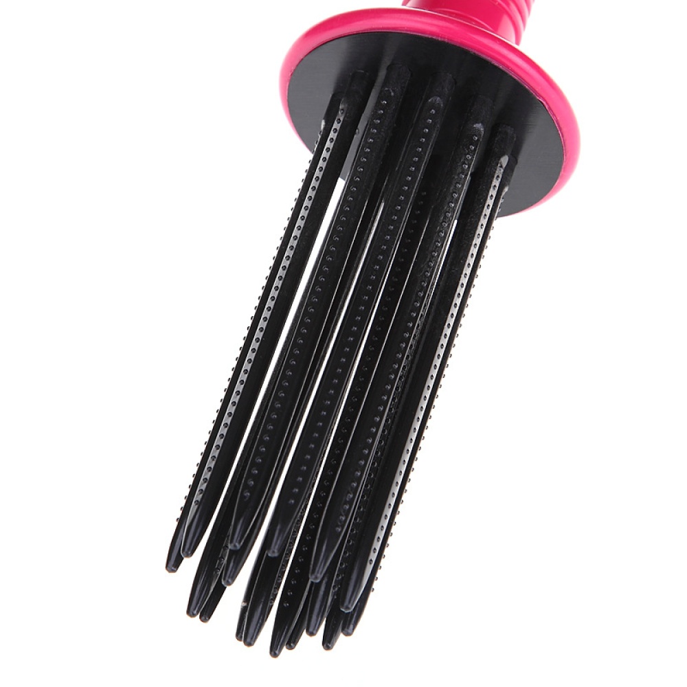 Round Hair Comb Brush Care Tool Curly Fluffy Hairdressing red - Image 2