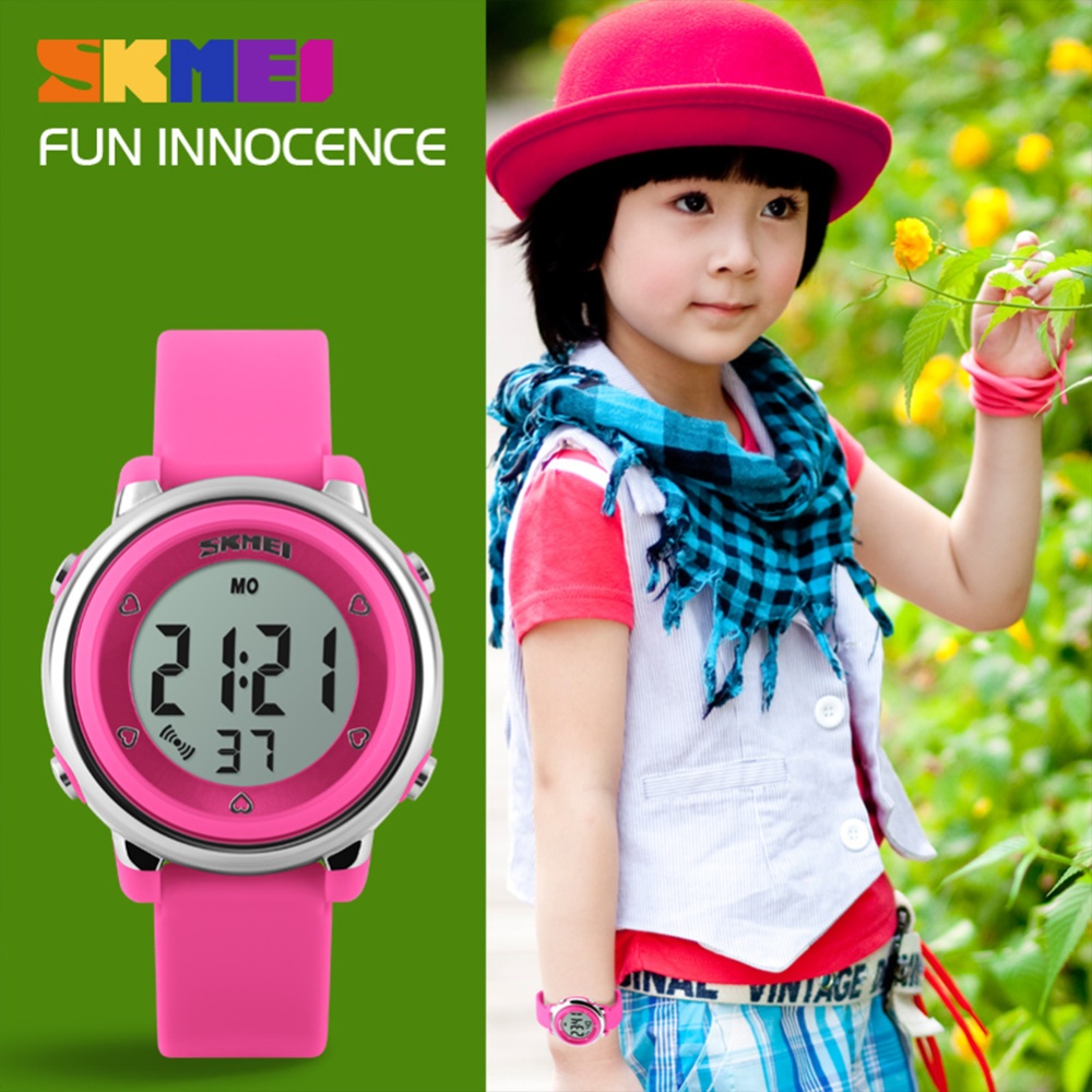 SKMEI Kids Digital Watch Fashion Led Waterproof Outdoor Multifunctional Electronic Children blue - Image 3