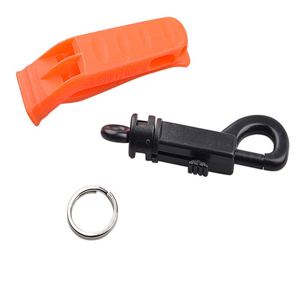 Emergency Whistles Outdoor Survival Camping Adventure Whistle Trekking Lifeguard Orange belt hook - Image 2