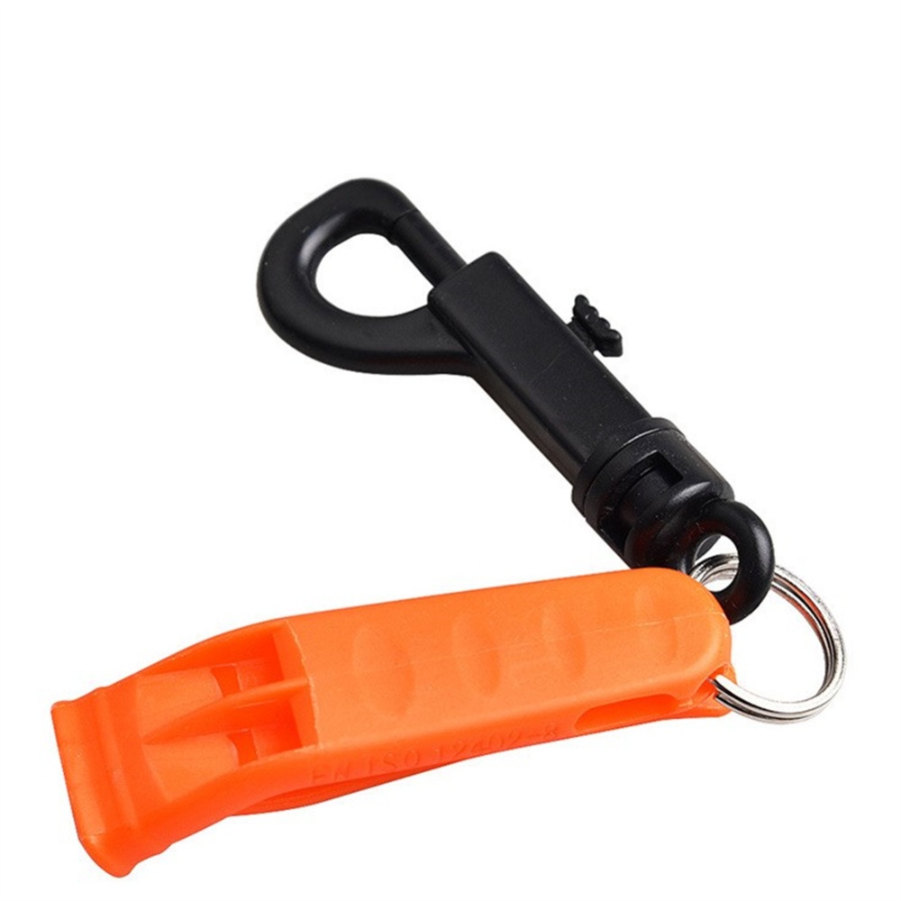 Emergency Whistles Outdoor Survival Camping Adventure Whistle Trekking Lifeguard Orange belt hook - Image 3