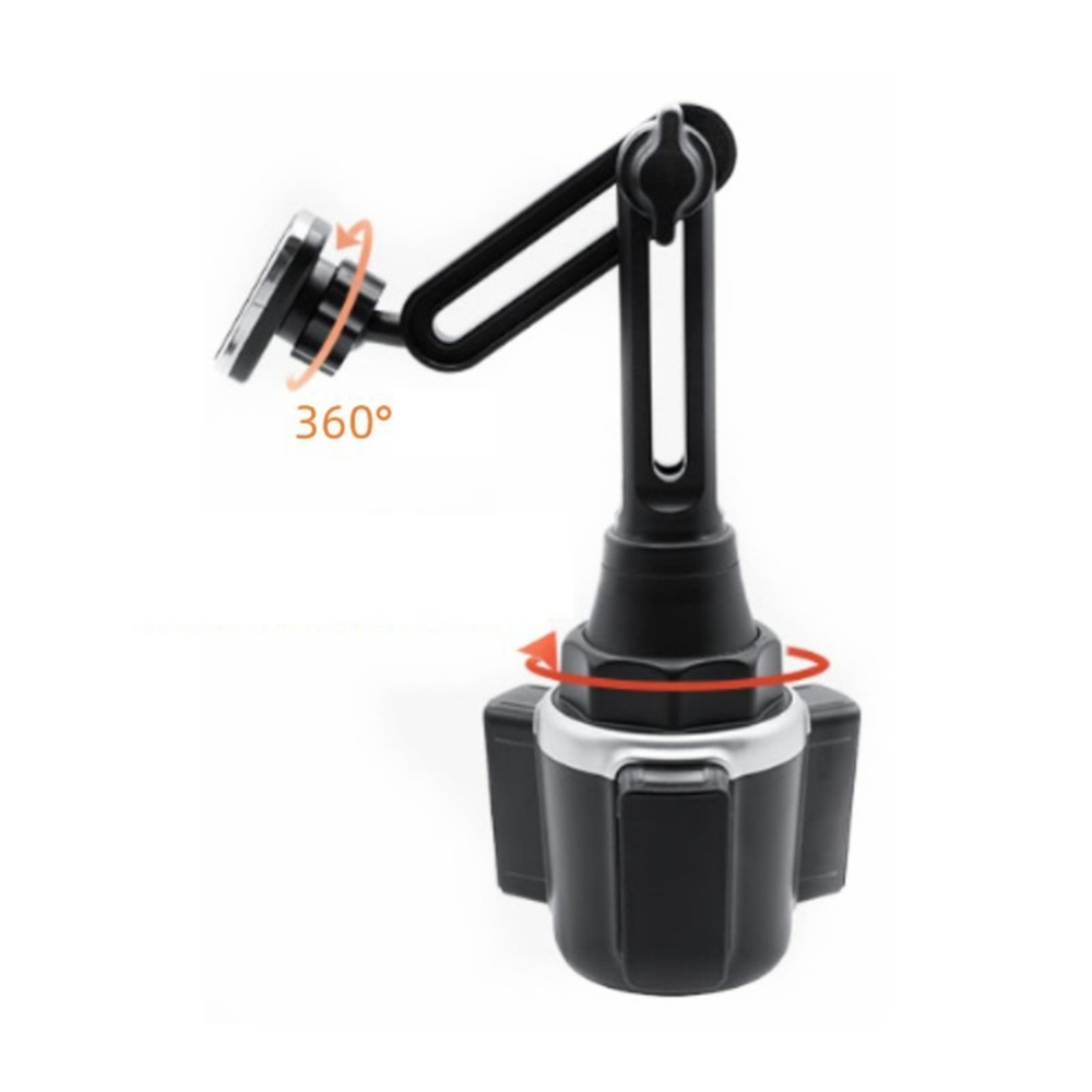 Magnetic Cup Holder Mobile Phone Fixed Mount 360-degree Rotatable Universal Black - Image 2