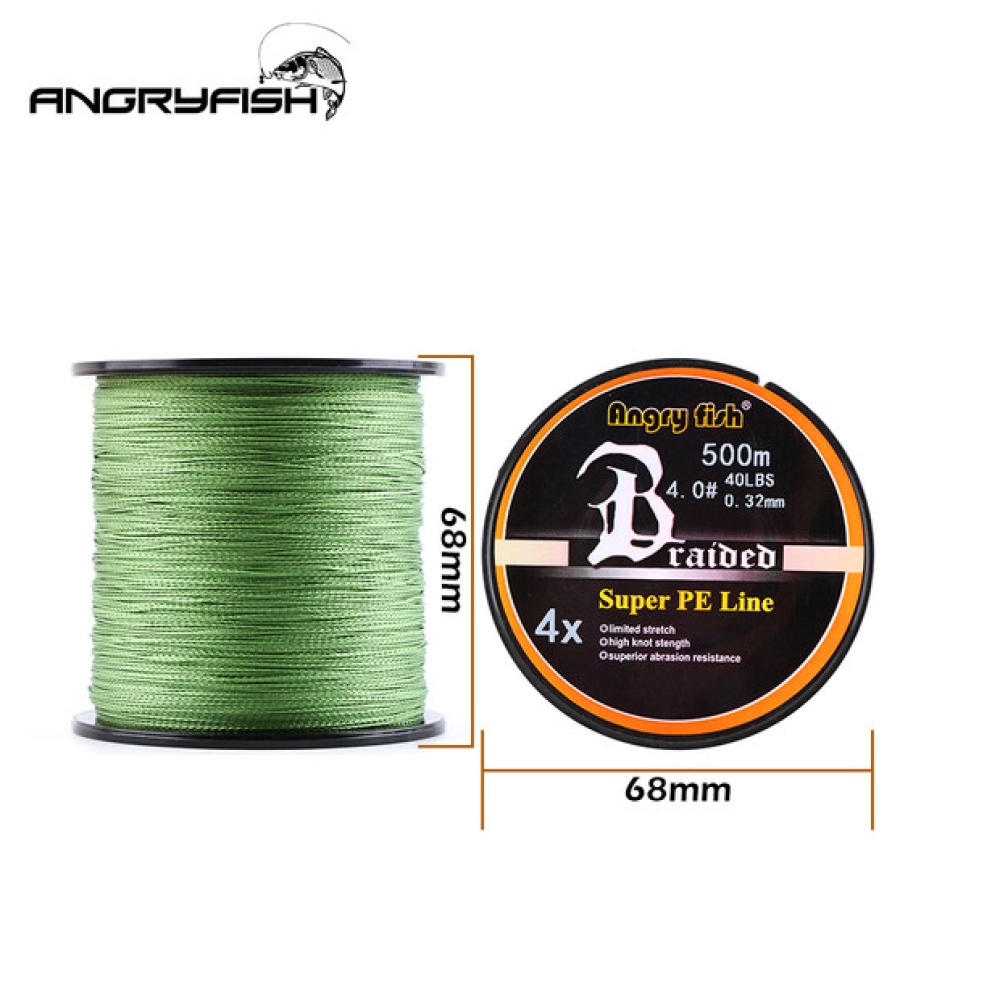 500m/547yds 4braid Solid Color Braided Fish Line - Blue 0.33mm-40lb - Image 2