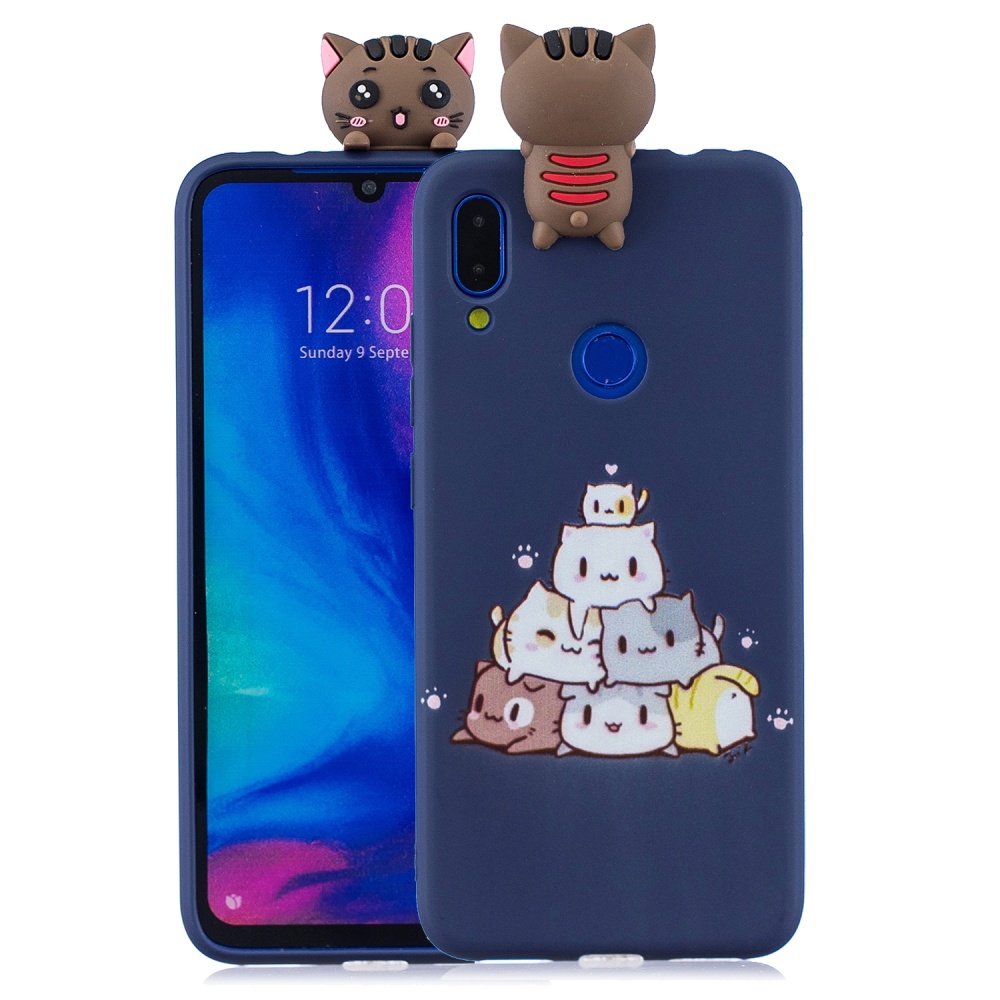 For Redmi NOTE 7 3D Cute Coloured Painted Animal TPU Anti-scratch Non-slip Protective Cover Back Case yellow - Image 3