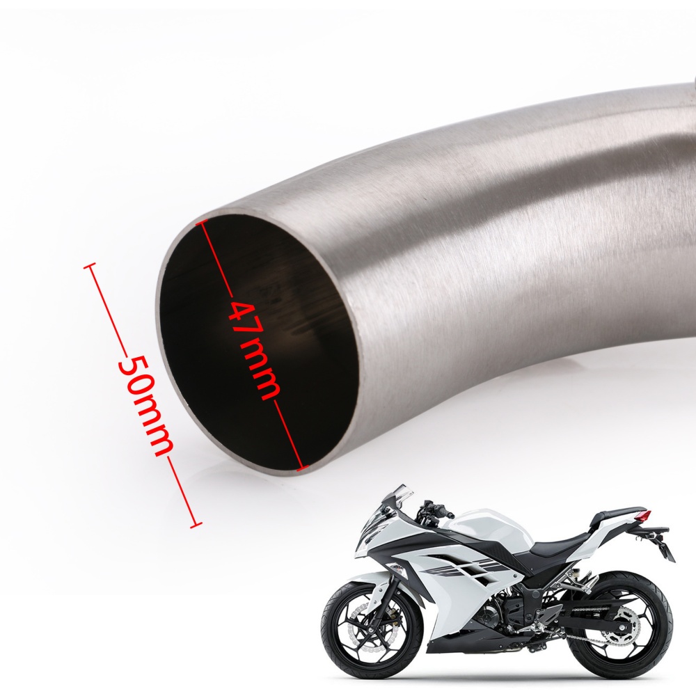 Motorcycle Exhaust Pipe Stainless Steel 41/37mm For Kawasaki Ninja 300 13-15 B - Image 2