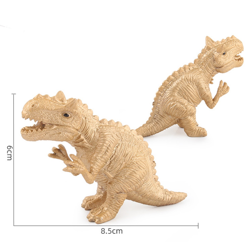 8 Pcs/bag Mini Version Gold Dinosaur Animal Model Simulation Ornaments As shown - Image 3