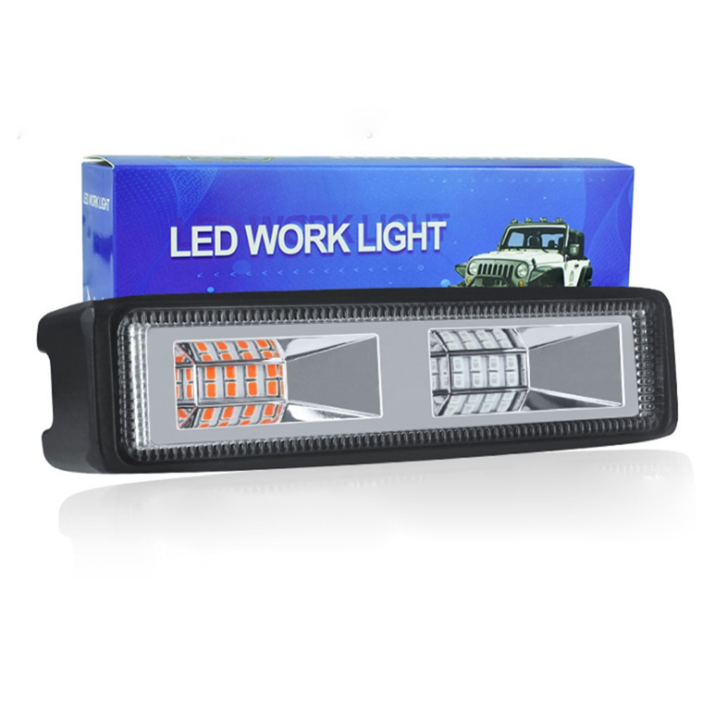 48w Car Led Working Light In-line 16 Lights Flashing Off-road Warning Bars White light - Image 3