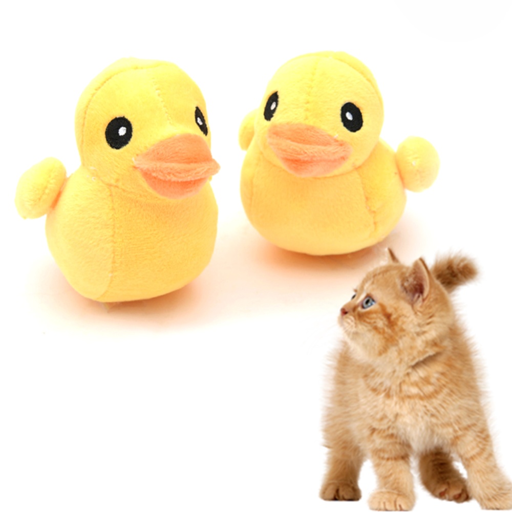 Soft Plush Pet Toy Cute Yellow Duck Squeeze Sound for Cat Dog yellow - Image 3