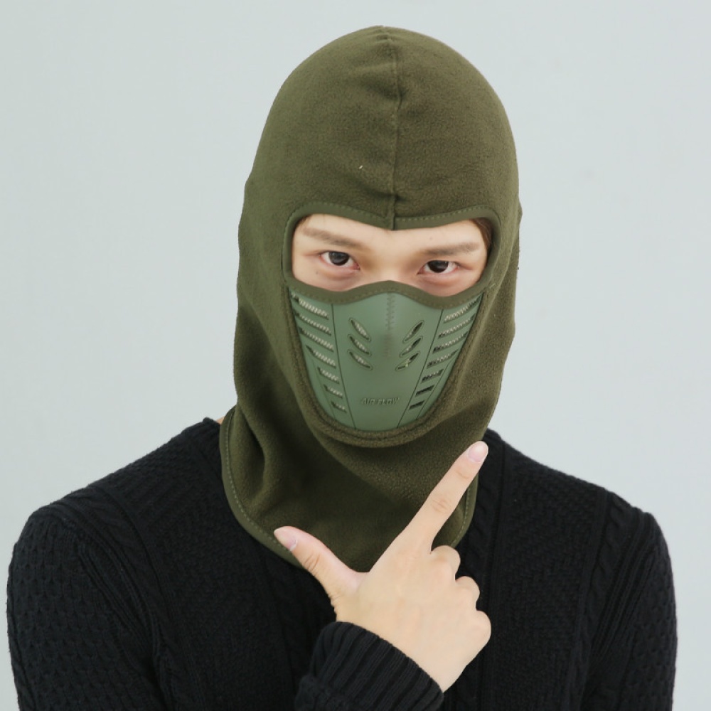 Outdoor Sleeve Cap Winter Warm Bicycle Face Mask Bike Climbing Skiing Windproof Thermal Polar Fleece Head Protector Orange_Polar fleece - Image 3