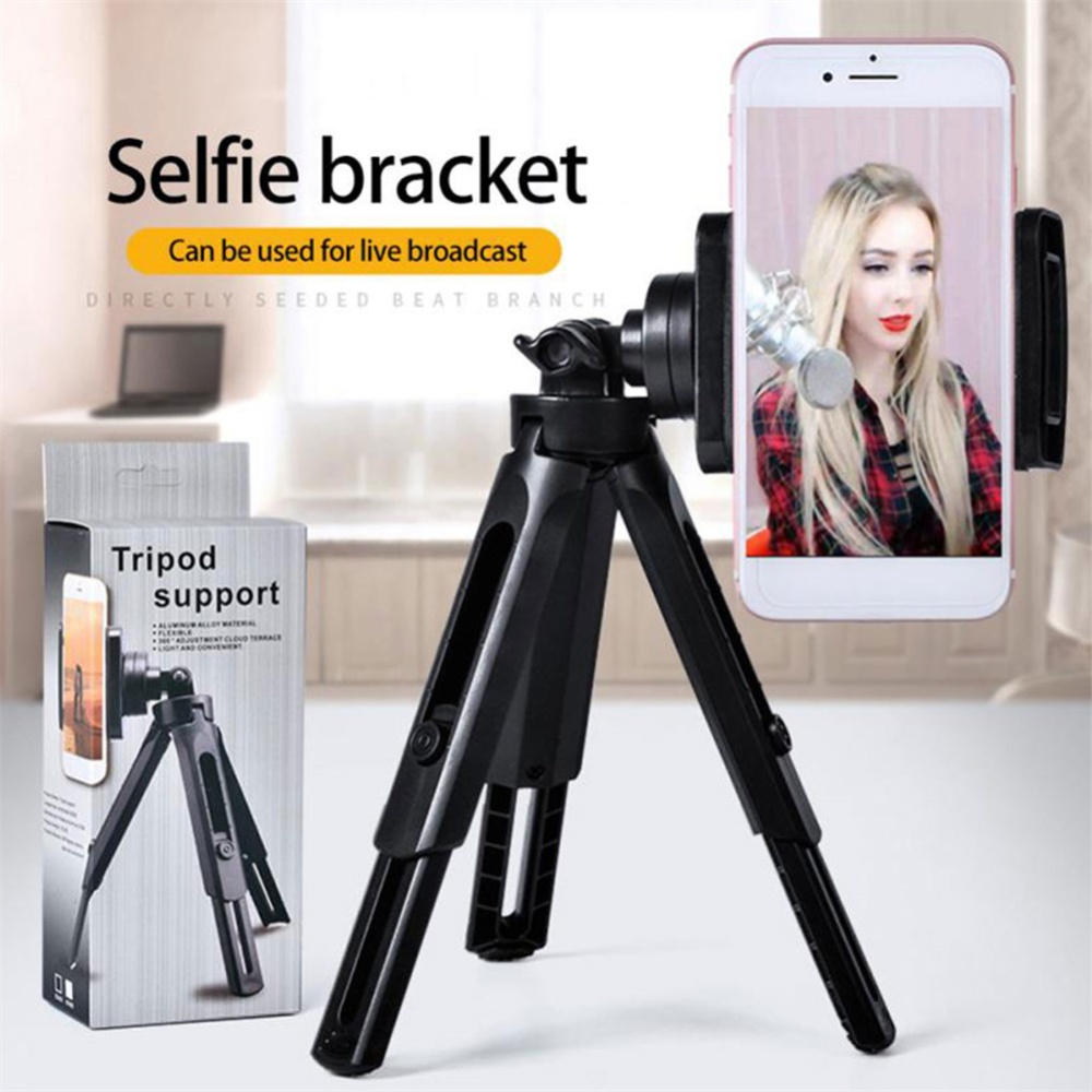 Portable Mini Mobile Phone Tripod 360 Degrees Rotating Flexible Mounting Collapsible Live Broadcast Slr Gimbal Universal Stand black - Image 3