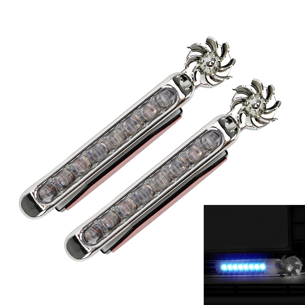 LED No Wiring Wind Powered Car Daytime Running Lights Auto Decorative Lamp white - Image 3