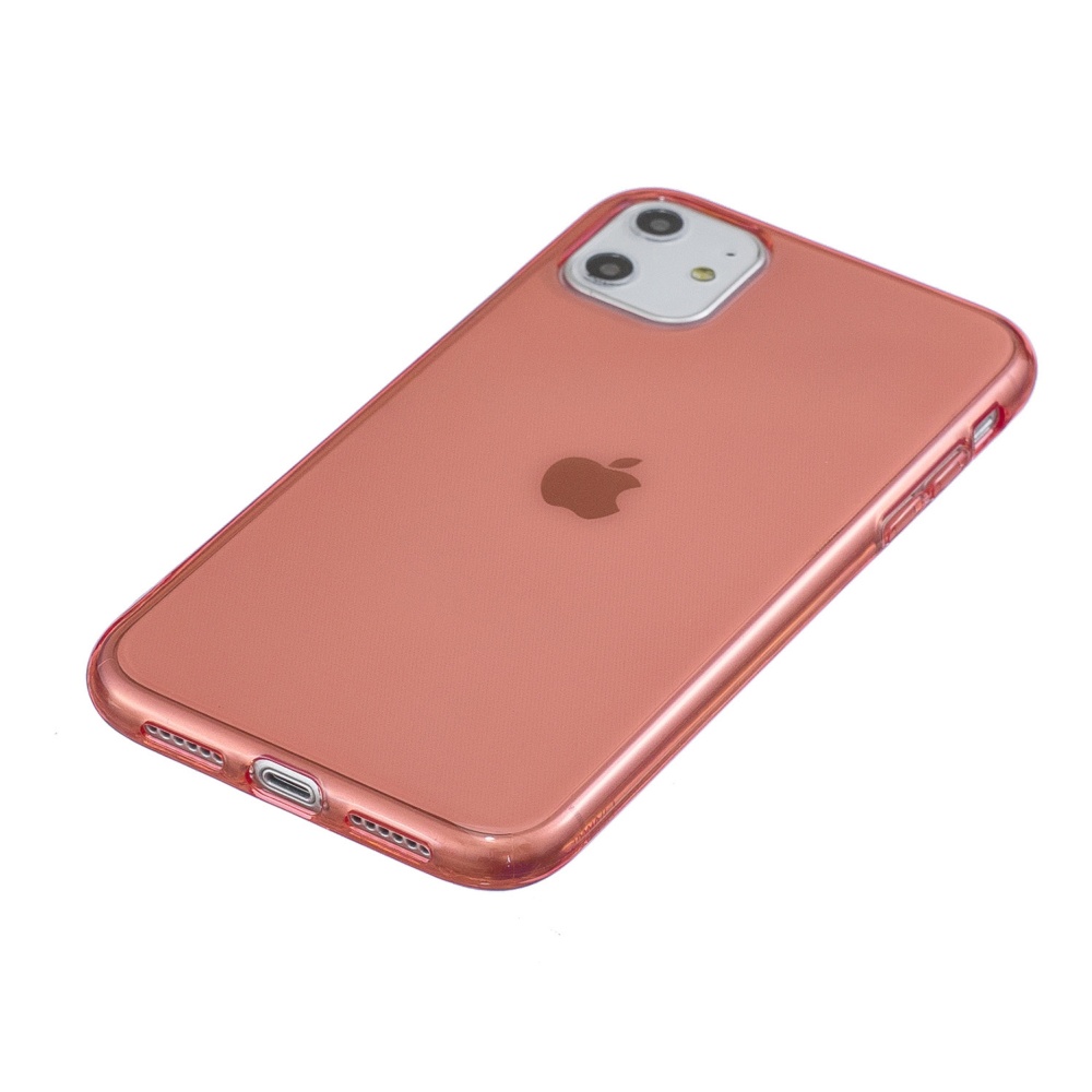 for iPhone 11 / Pro Max Clear Colorful TPU Back Cover Cellphone Case Shell Red - Image 3