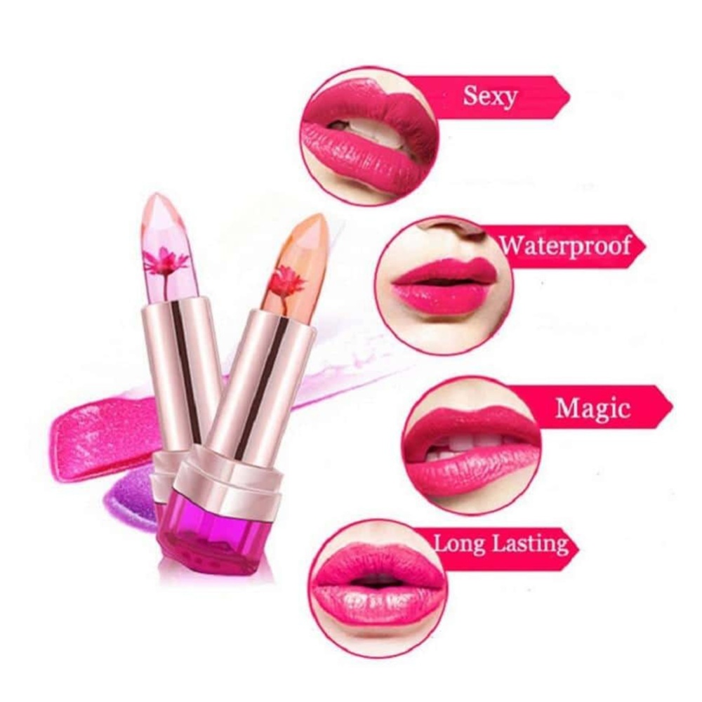 Jelly Lipstick Moisturizing Light Transparent Lip Balm Color-changing Cosmetic 1# lemon - Image 3