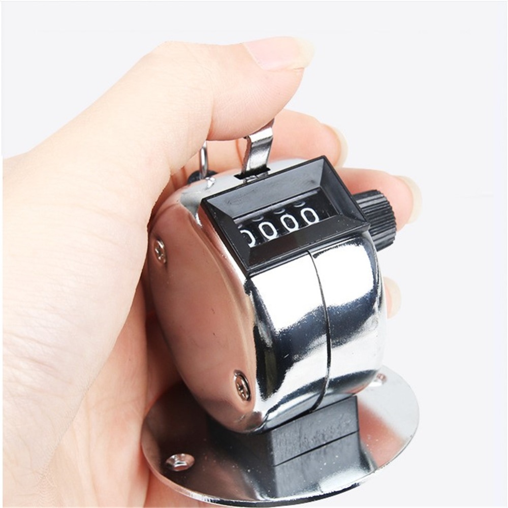 Portable 4 Digit Number Handheld Counter Mini Mechanical Digital Manual Counting Thickened base - Image 3