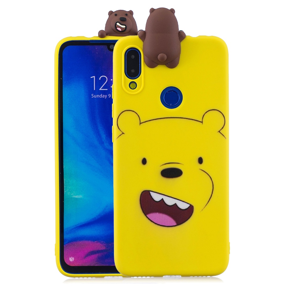 For Redmi NOTE 7 3D Cute Coloured Painted Animal TPU Anti-scratch Non-slip Protective Cover Back Case sapphire - Image 3