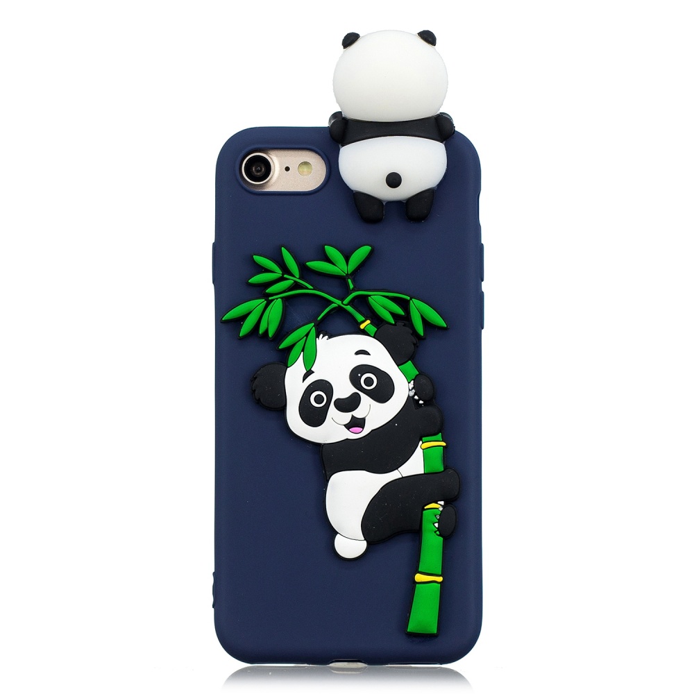 For iPhone 5/5S/SE/6/6S/6 Plus/6S Plus/7/8/7 Plus/8 Plus Phone Case 3D Cartoon Panda Bamboo Cellphone Back Shell Shockproof Smartphone Cover - Image 3