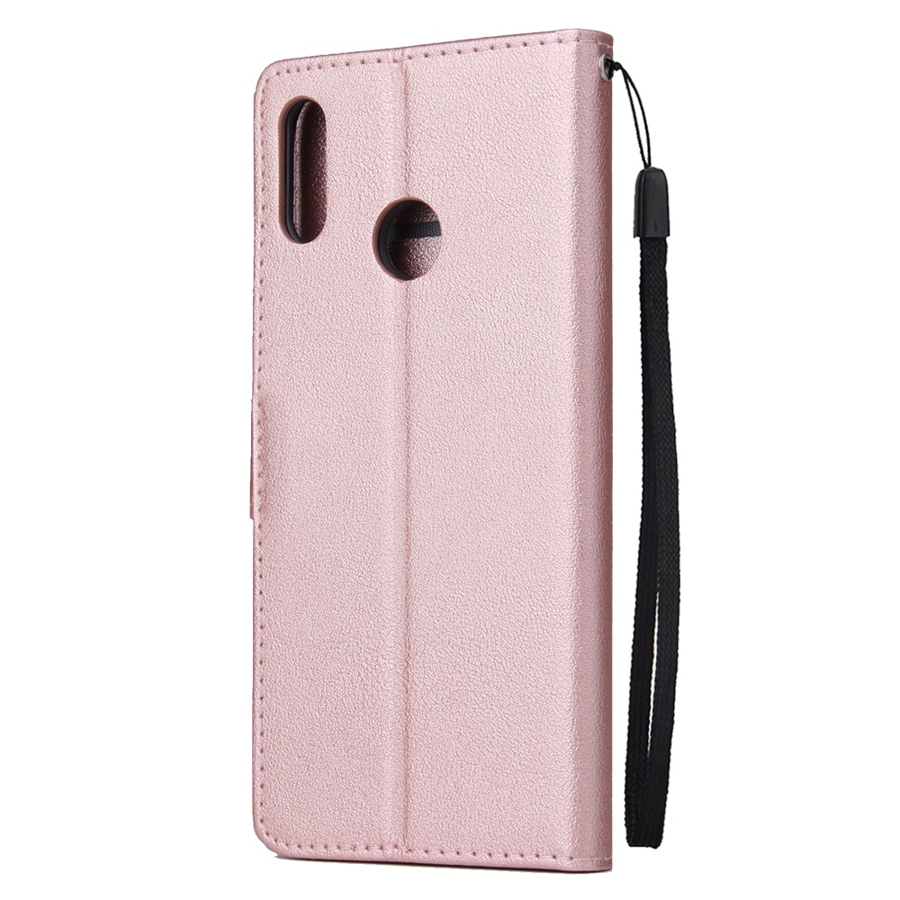 For HUAWEI Y9 2019 Flip-type Leather Protective Phone Case with 3 Card Position Buckle Design Cover Red wine - Image 3