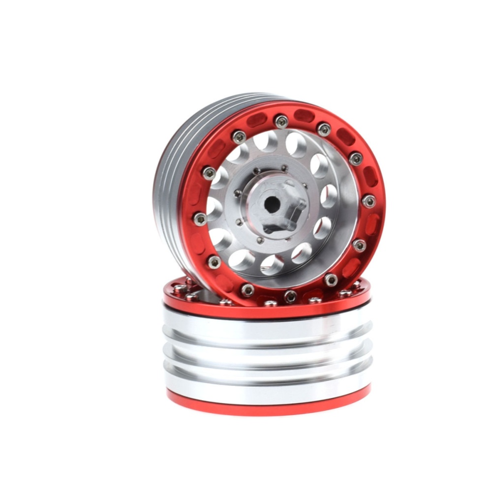 Metal Beadlock Wheel Rim For Traxxas HSP Redcat Rc4wd Tamiya Axial Scx10 D90 Hpi Tire Accessories Silver - Image 3