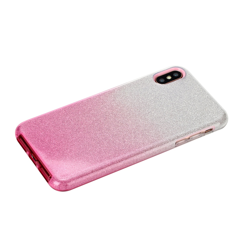 For iphone X/XS/XR/XS MAX/11/11 pro MAX Phone Case Gradient Color Glitter Powder Cover with Airbag Bracket purple - Image 3